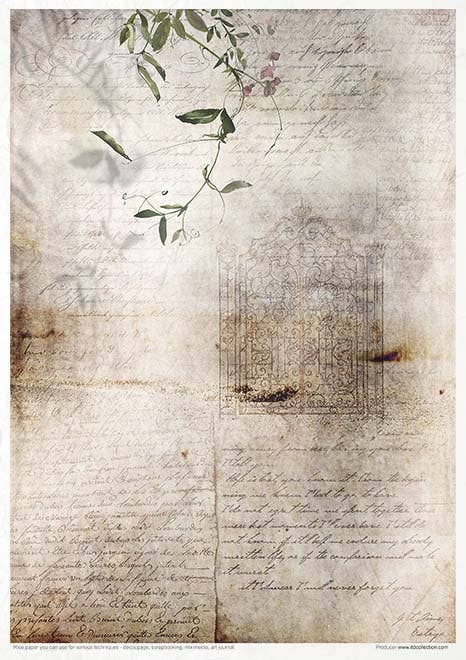 Rice paper set - A4 - Old Diary