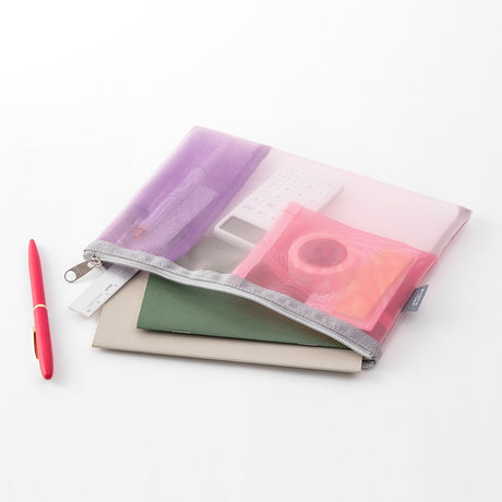 Pen & Tool Pouch Mesh Pink