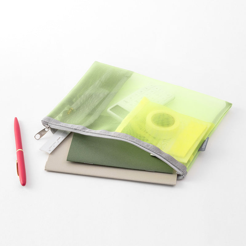 Pen & Tool Pouch Mesh Yellow Green