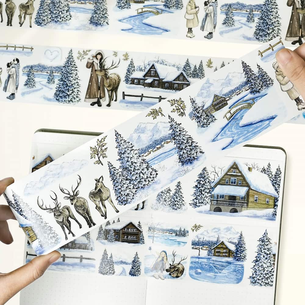 Sticker Pet Tape - Pre-cut - Crystal Garden - 70 mm