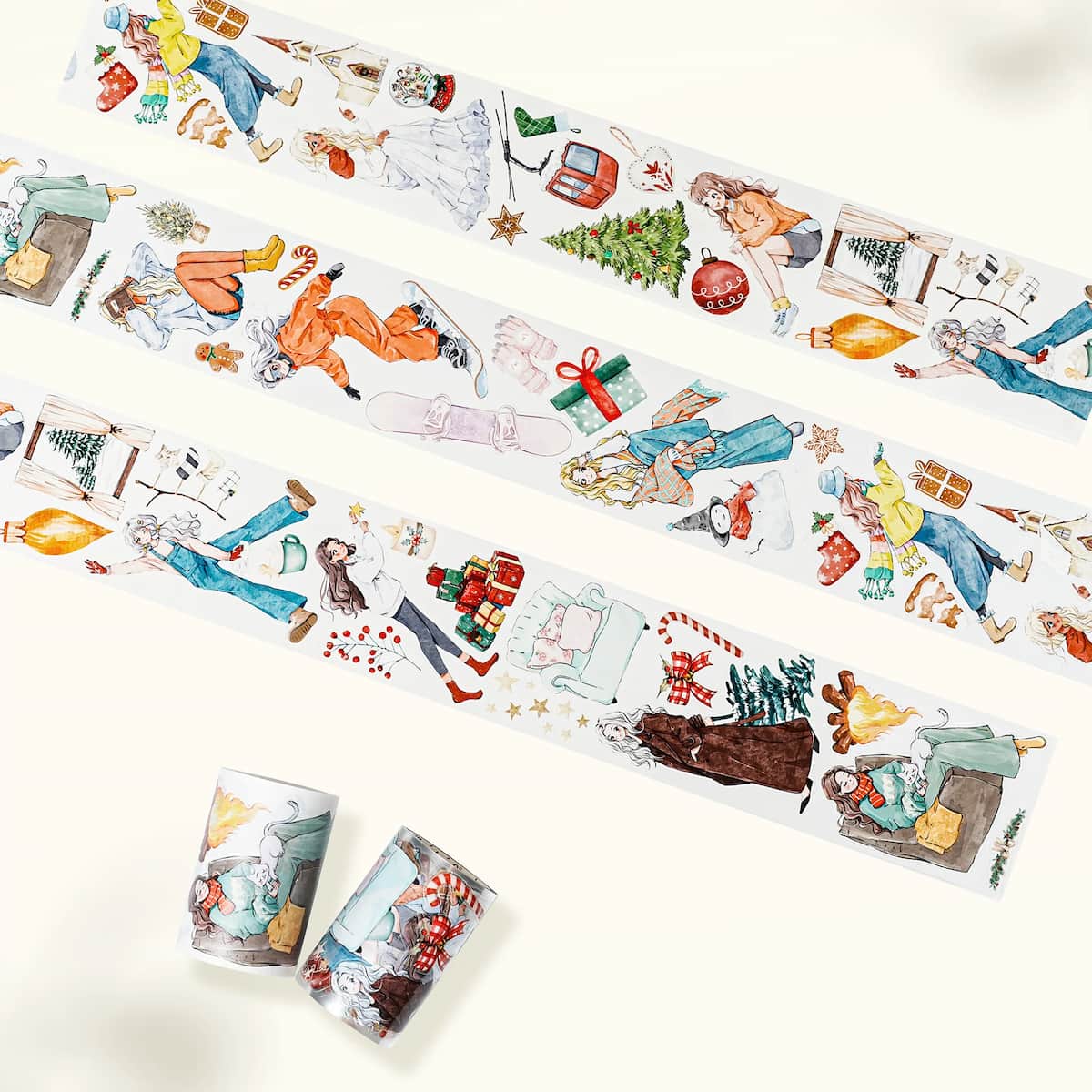 Sticker Pet Tape - Pre-cut - Fireside - 65 mm