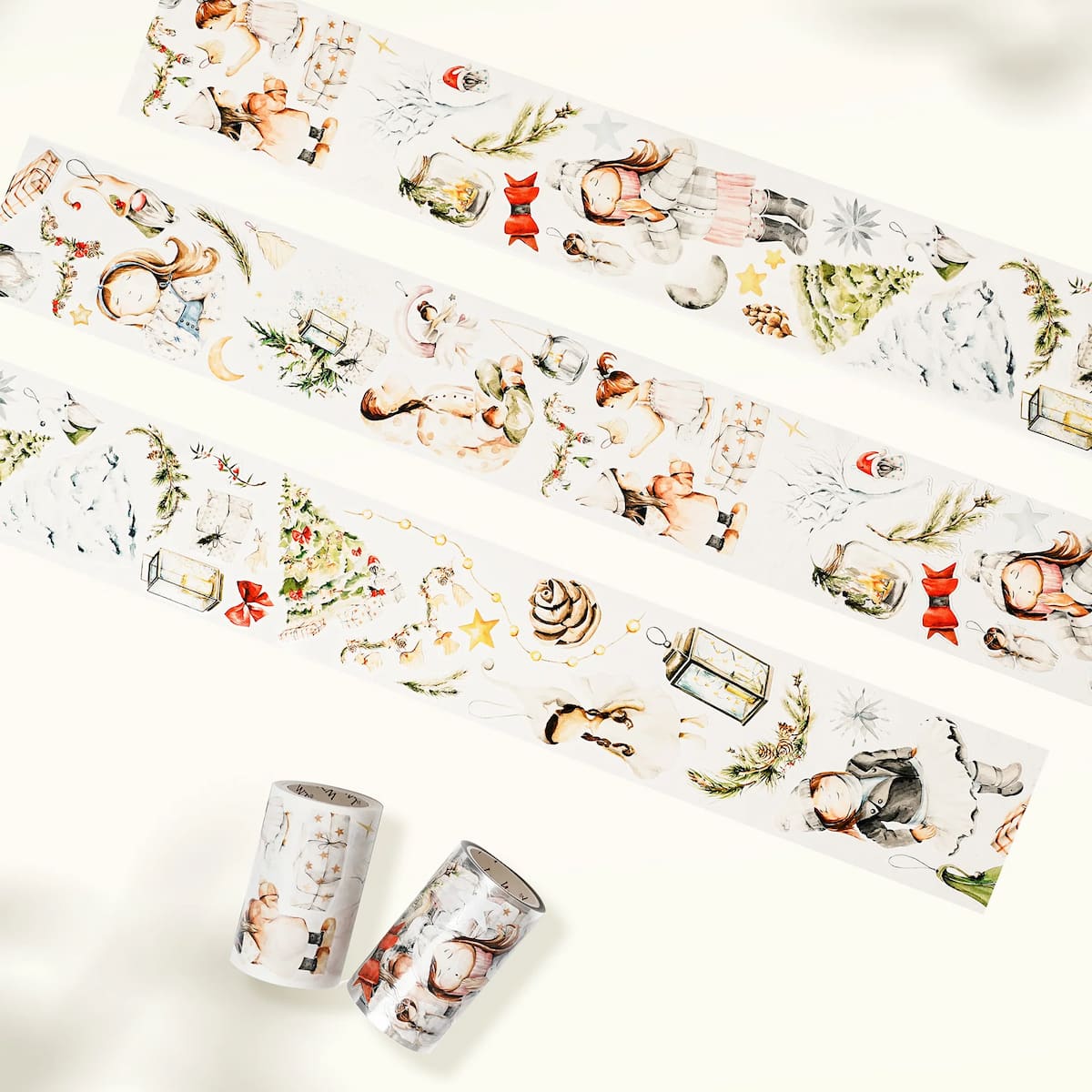 Sticker Washi Tape - Pre-cut - Winter Dreamscape - 70 mm