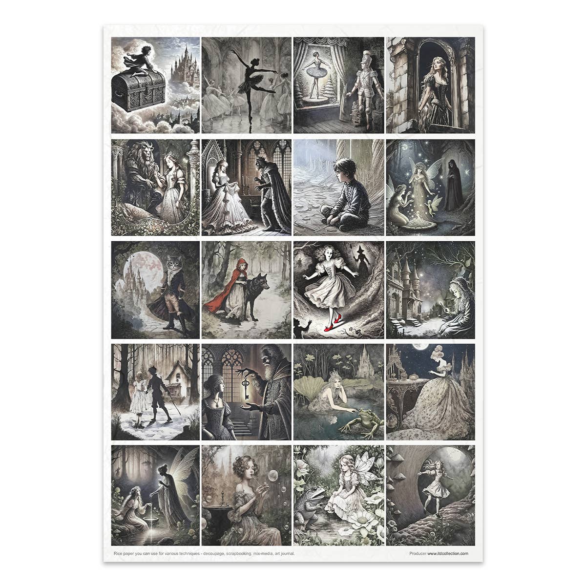 Rice paper set - A4 - Lost in a fairy tale