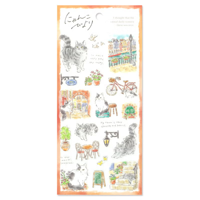 Stickers Nyanko Biyori - Street Corner