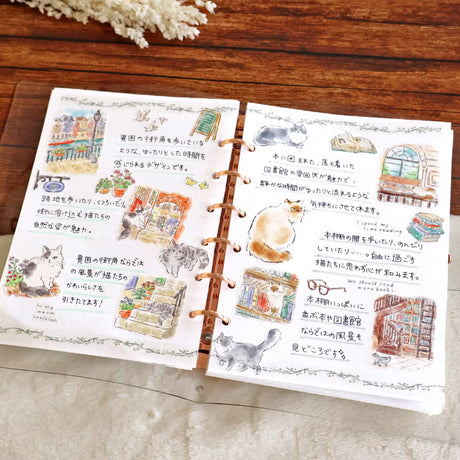 Stickers Nyanko Biyori - Library