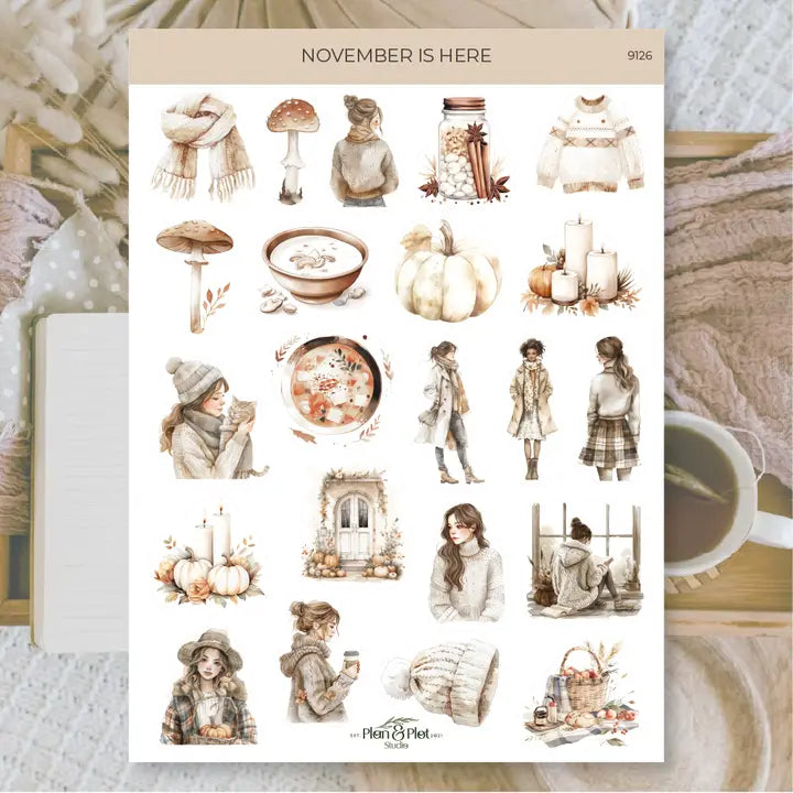 Stickers Plan &amp; Plot Studio Vinyl - November is here