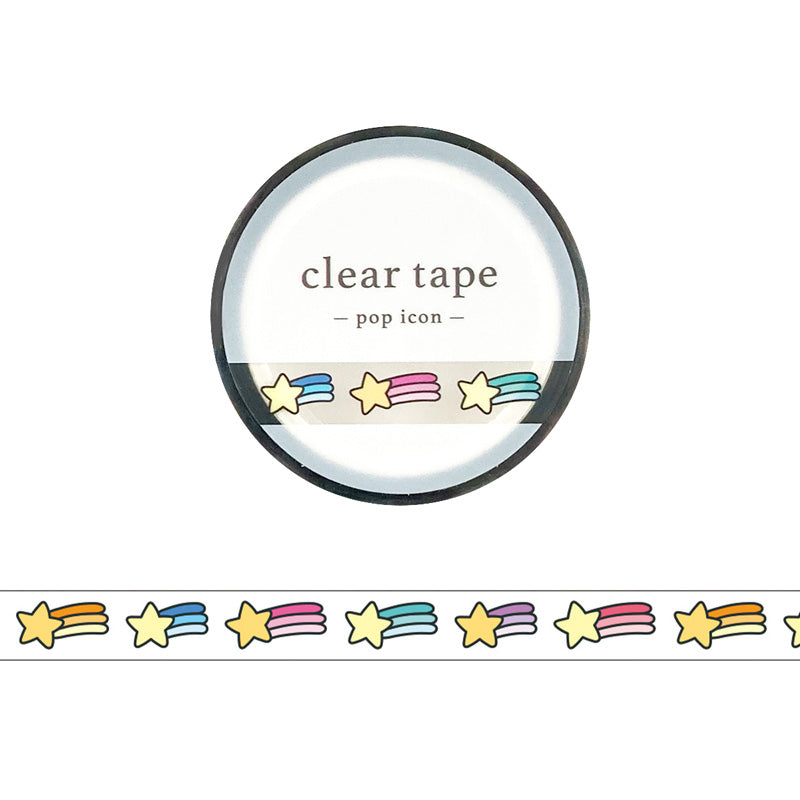 Clear tape 7 mm - Pop icon - Star