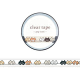 Clear tape 7 mm - Pop icon - Cats