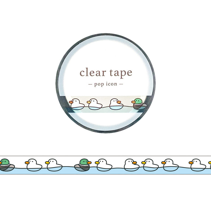 Clear tape 7 mm - Pop icon - Duck