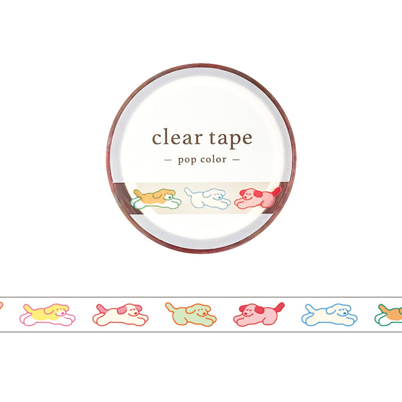 Clear tape 7 mm - Pop icon - Dog