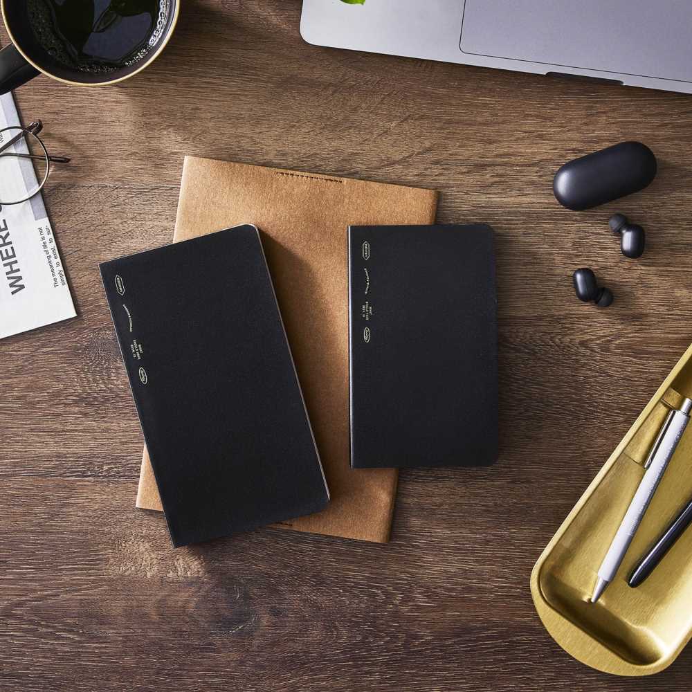 018 Editor's Series 1/2 Year Notebook Grid Black B6 Slim