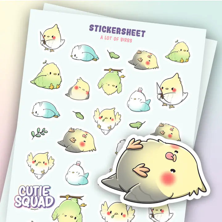 Stickersheet CutieSquad - A Lot of Birbs