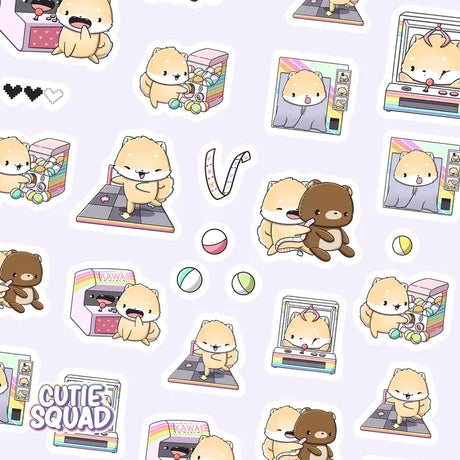 Stickersheet CutieSquad - Arcade Shibas