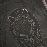 Dotted Notebook - Black dot grid - B6 - Wolf in the Night