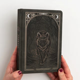 Dotted Notebook - Black dot grid - B6 - Wolf in the Night