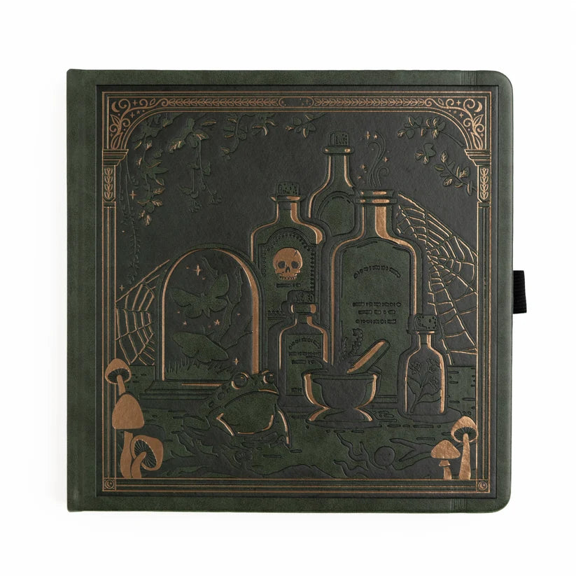 Dotted Notebook - Black dot grid - SQ - Apothecary Shelf