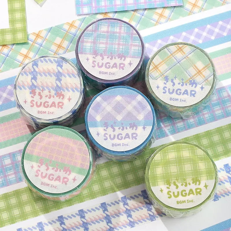 Washi tape Check - Strawberry Soda - 5 - BGM - Tidformera