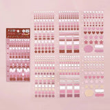 Planner Stickers Sheet - Daily Palette - Raspberry