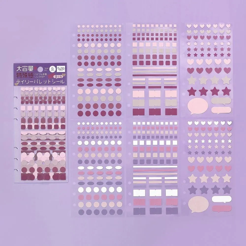 Planner Stickers Sheet - Daily Palette - Lilac