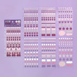 Planner Stickers Sheet - Daily Palette - Lilac