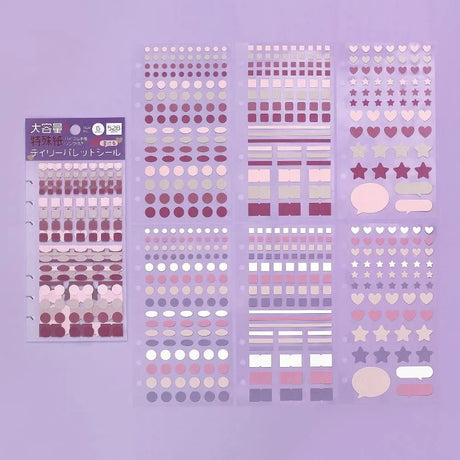 Planner Stickers Sheet - Daily Palette - Lilac