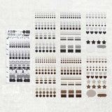 Planner Stickers Sheet - Daily Palette - Dark