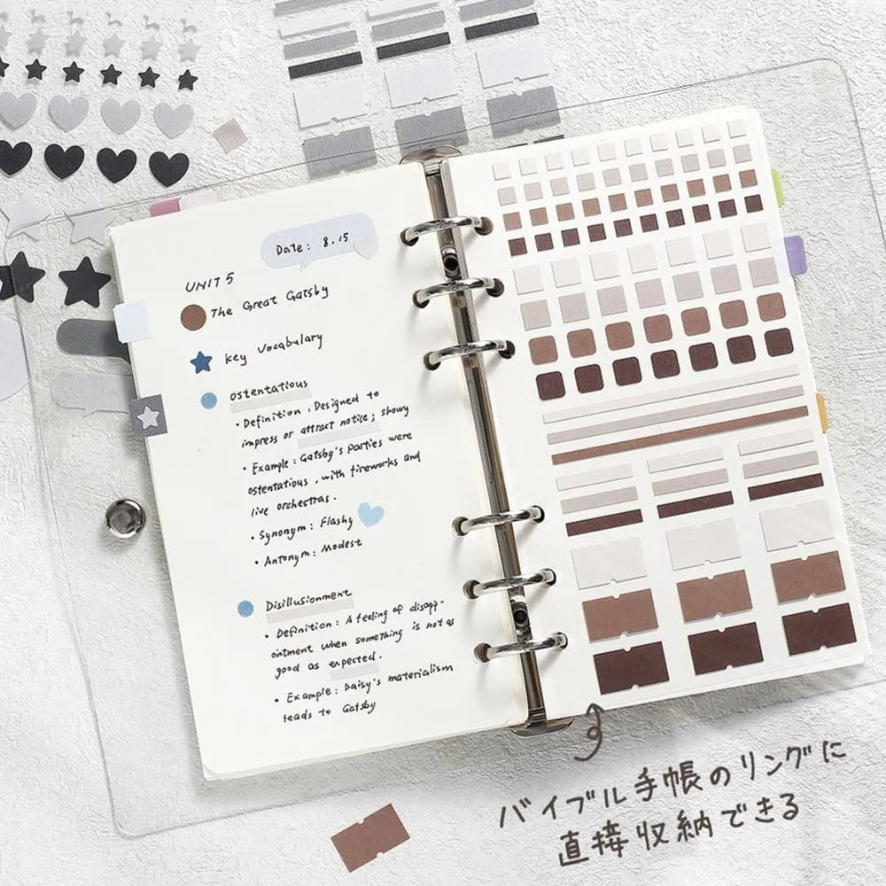 Planner Stickers Sheet - Daily Palette - Dark