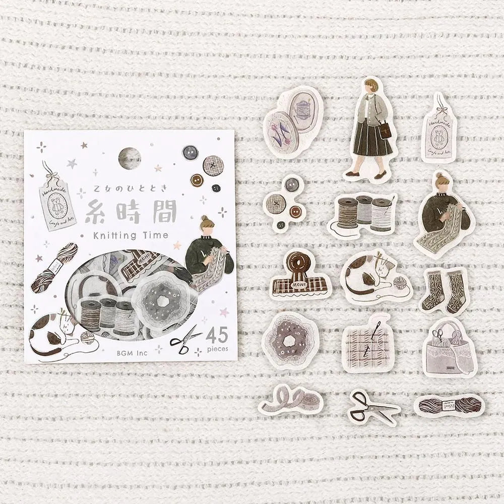 Flake stickers - Maiden's Moment - Knitting time