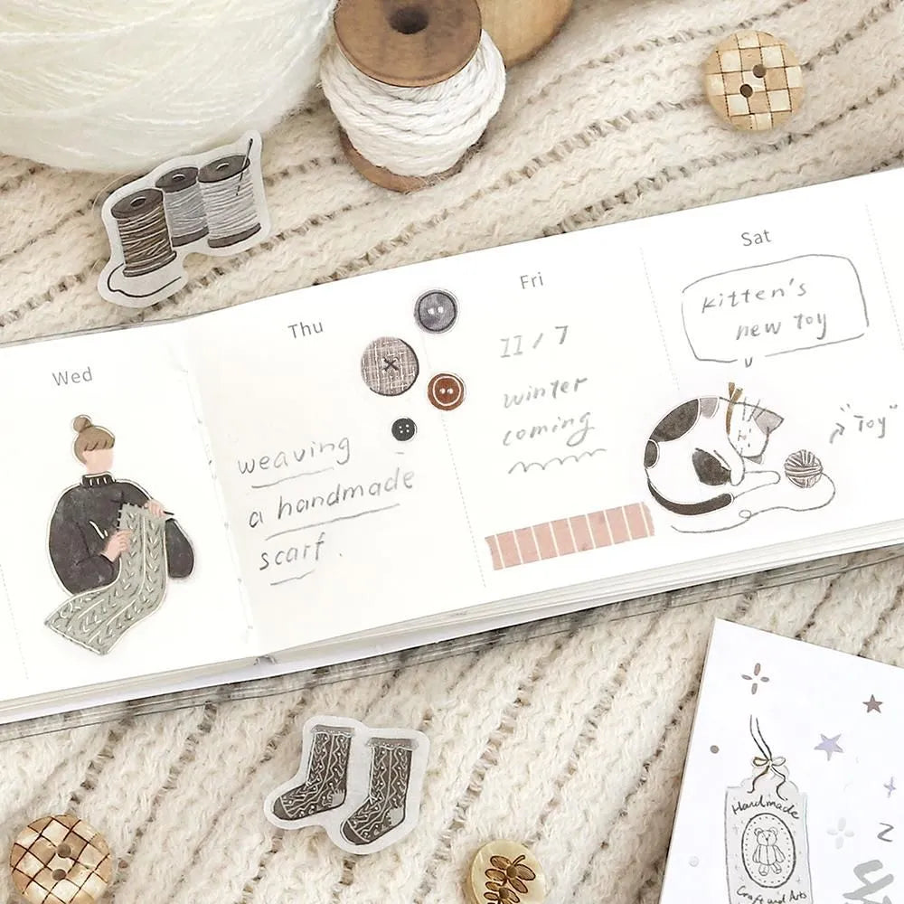 Flake stickers - Maiden's Moment - Knitting time