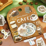 Flake stickers - Petit Story - Cafe