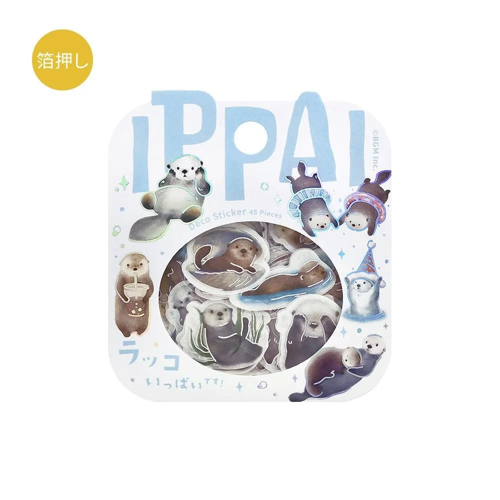 Flake stickers - Ippai - Full of sea otters!