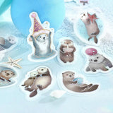 Flake stickers - Ippai - Full of sea otters!