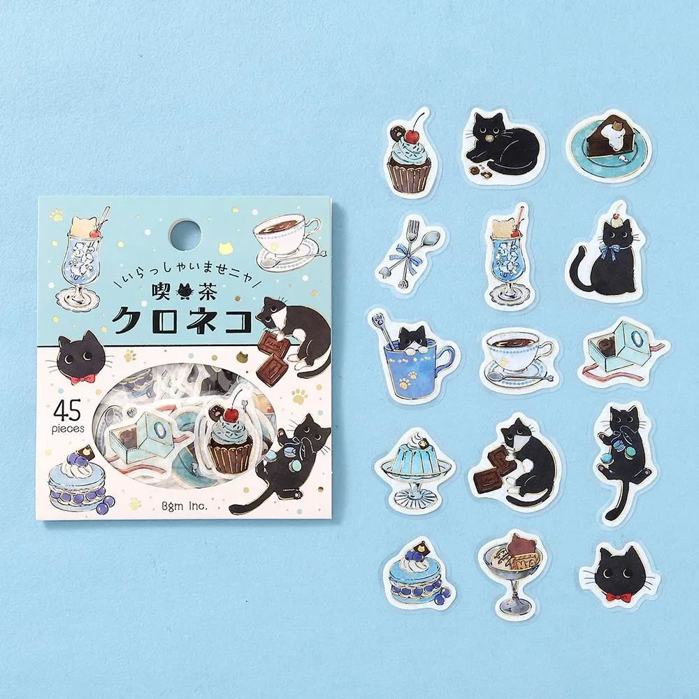 Flake stickers - Welcome Meow! - Kuroneko
