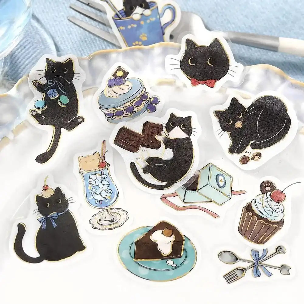 Flake stickers - Welcome Meow! - Kuroneko