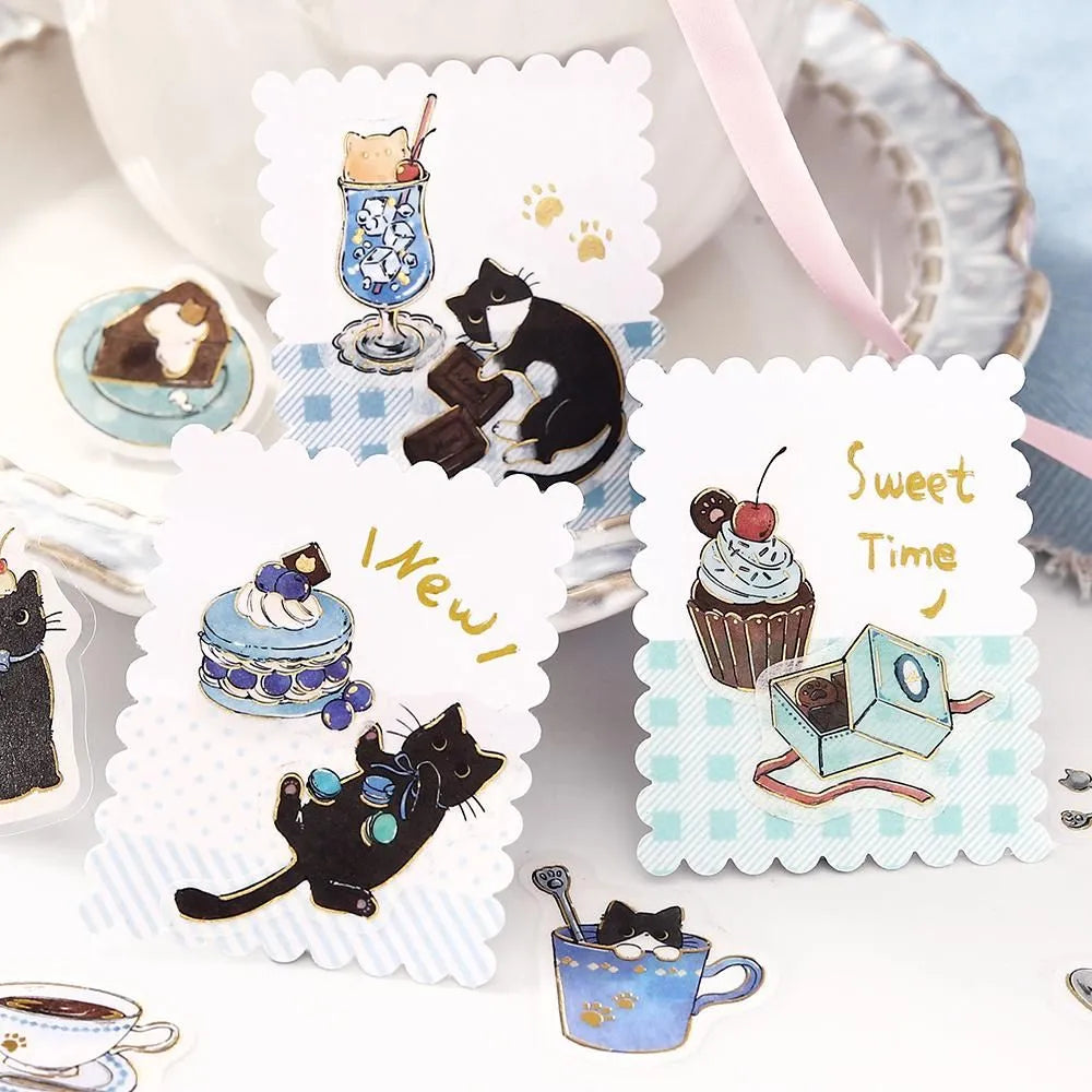 Flake stickers - Welcome Meow! - Kuroneko