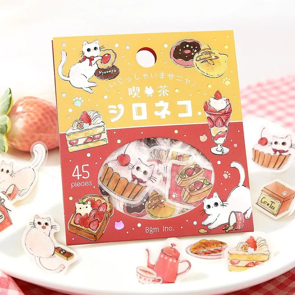 Flake stickers - Welcome Meow! - Shironeko