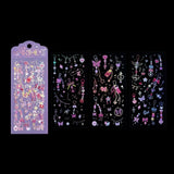 Clear stickers IRIDE 3-pack - Glitter Charm