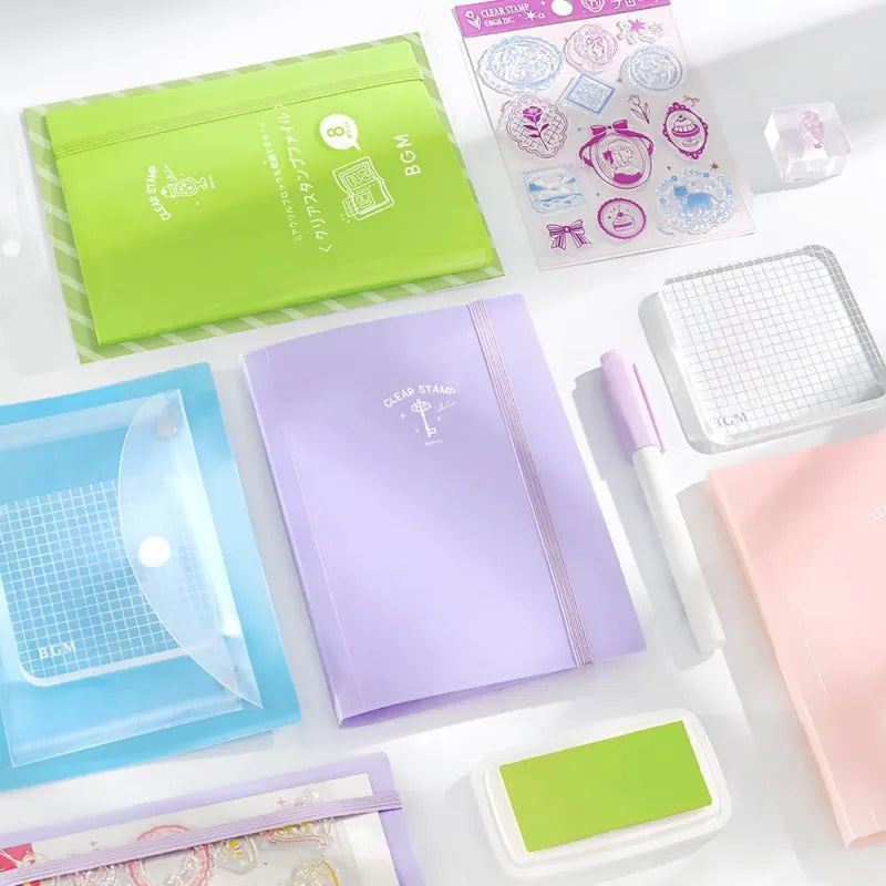 Förvaringsmapp BGM Clear stamps - Baby Blue