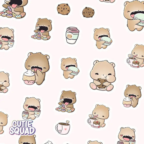Stickersheet CutieSquad - Bear Cafe