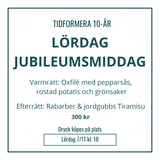 Jubileumsmiddag 7/11 Tidformera 10 år!