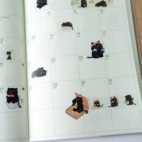 Sticker Sheet - Mocha Cat - Daily Meowments