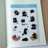 Sticker Sheet - Mocha Cat - Daily Meowments