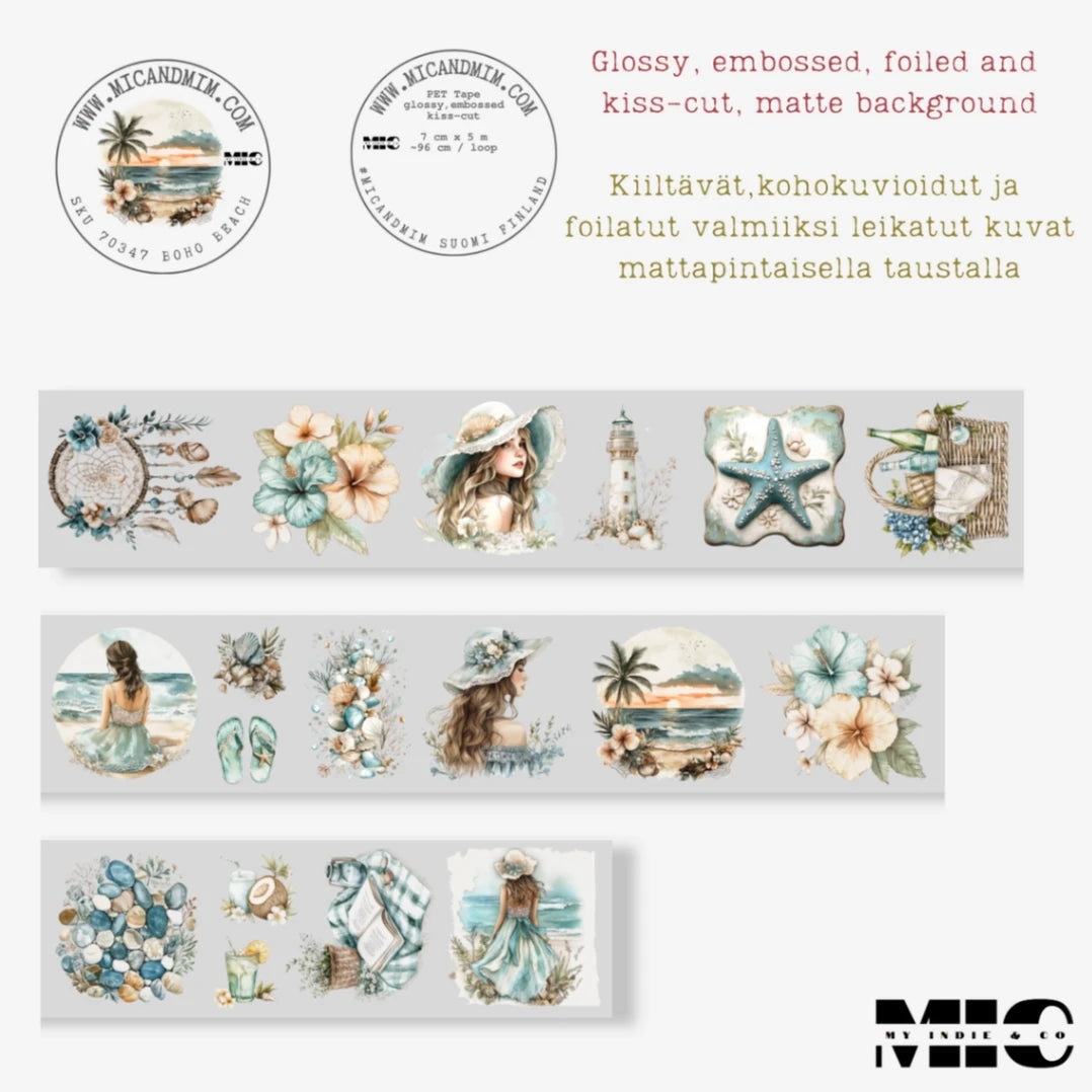 Pet Tape Pre-cut - MIC - Boho Beach 70 mm