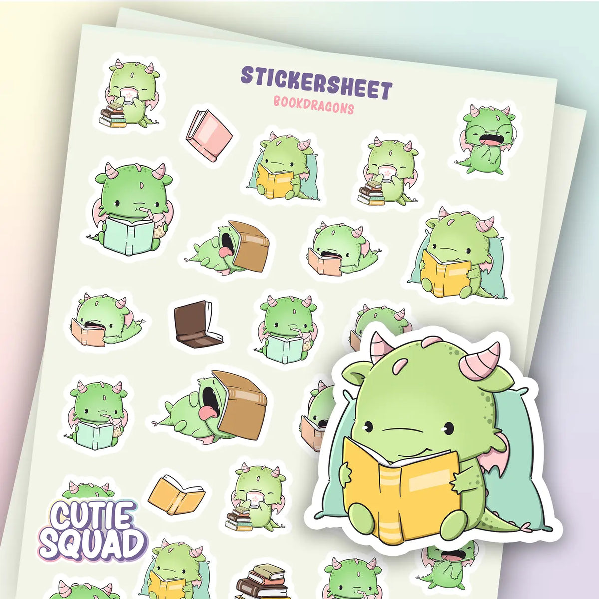 Stickersheet CutieSquad - Bookdragons