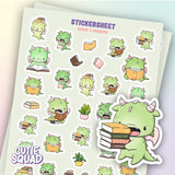 Stickersheet CutieSquad - Books & Dragons
