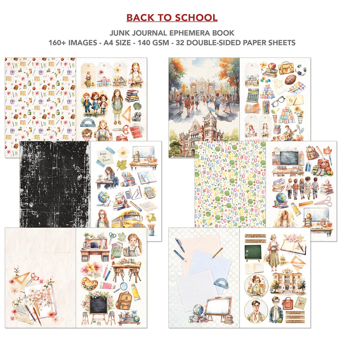 Junk Journal & Ephemera book - Back to school
