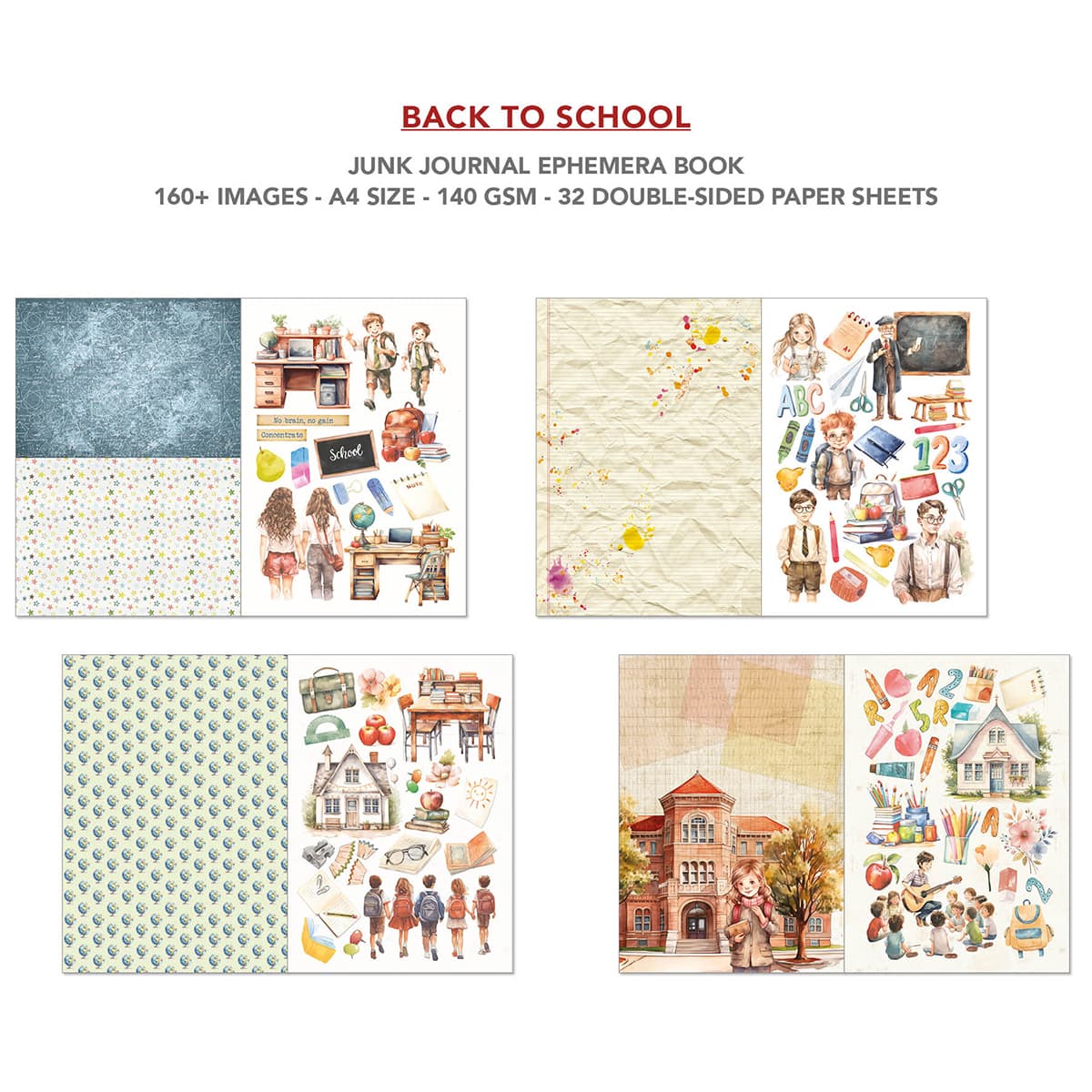 Junk Journal & Ephemera book - Back to school