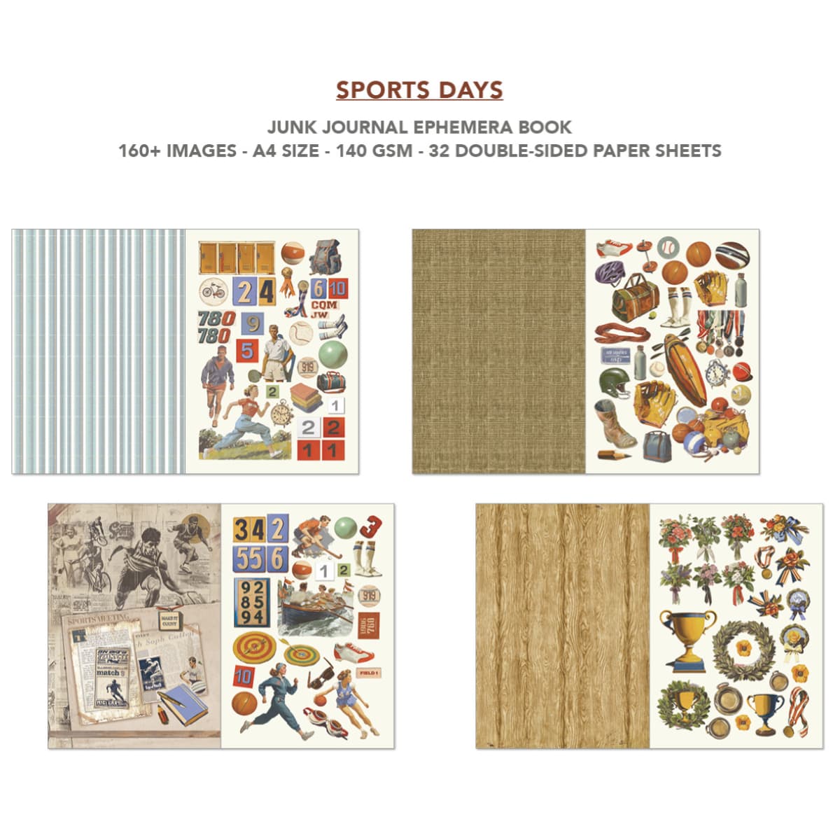 Junk Journal & Ephemera book - Sports Days