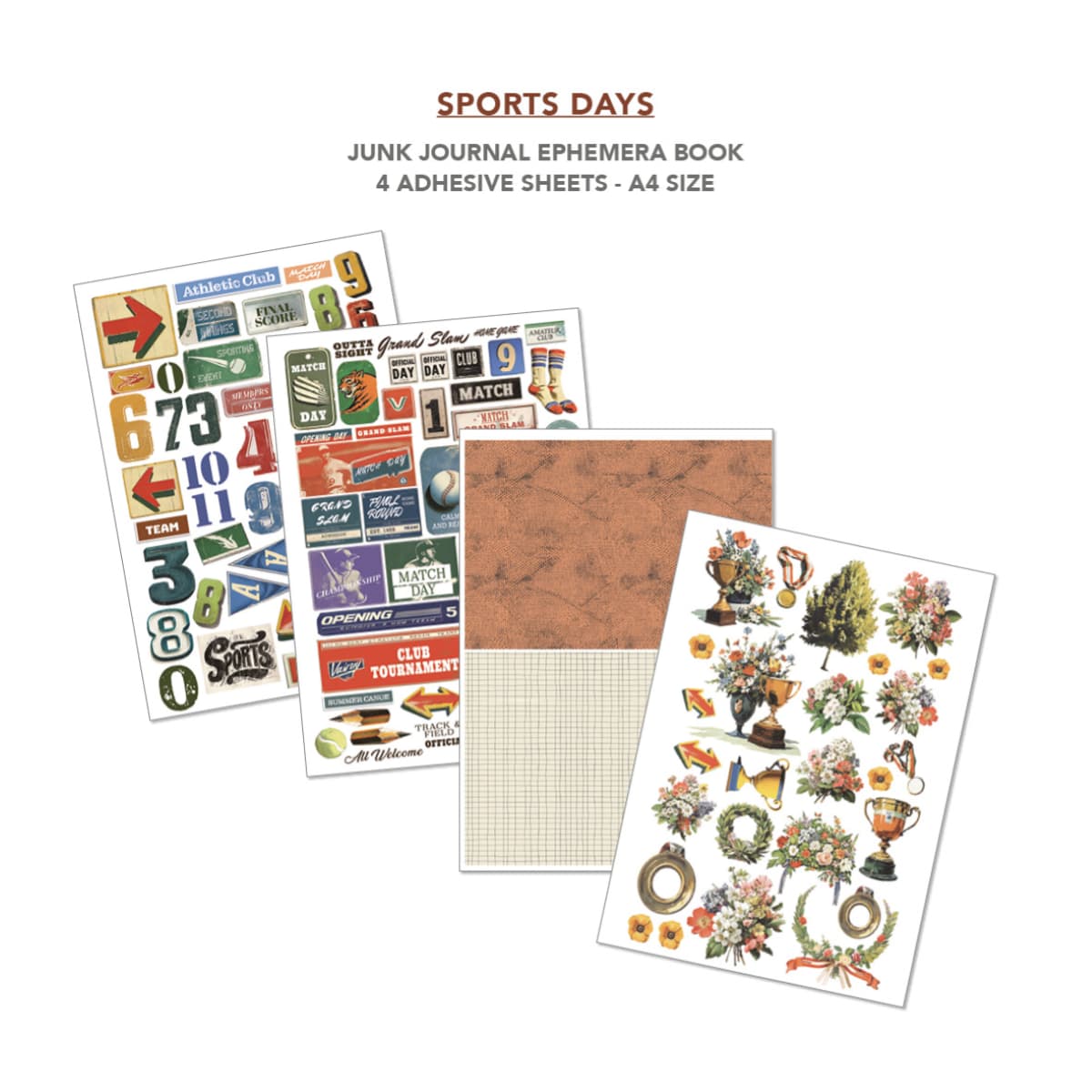 Junk Journal & Ephemera book - Sports Days