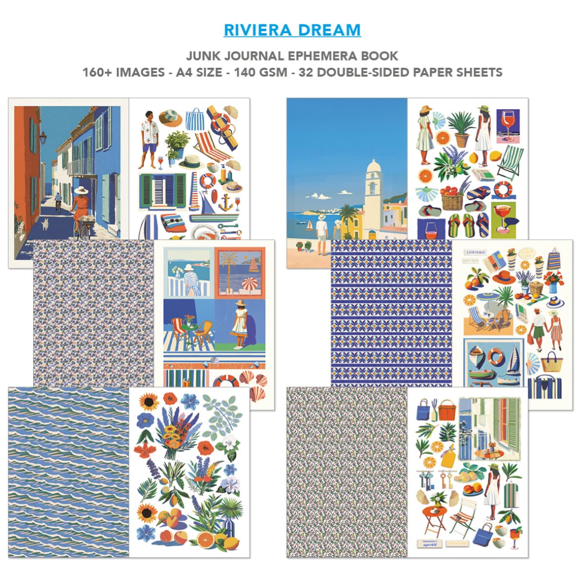 Junk Journal & Ephemera book - Riviera Dream